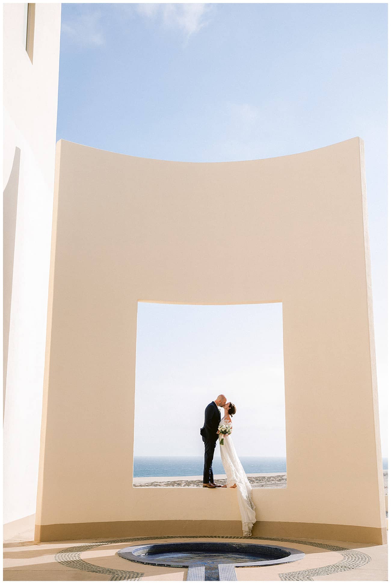 bride & groom at pueblo bonito pacifica